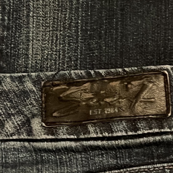 Seven7 size 12 bootcut jeans with silver pocket decoration - Picture 4 of 7